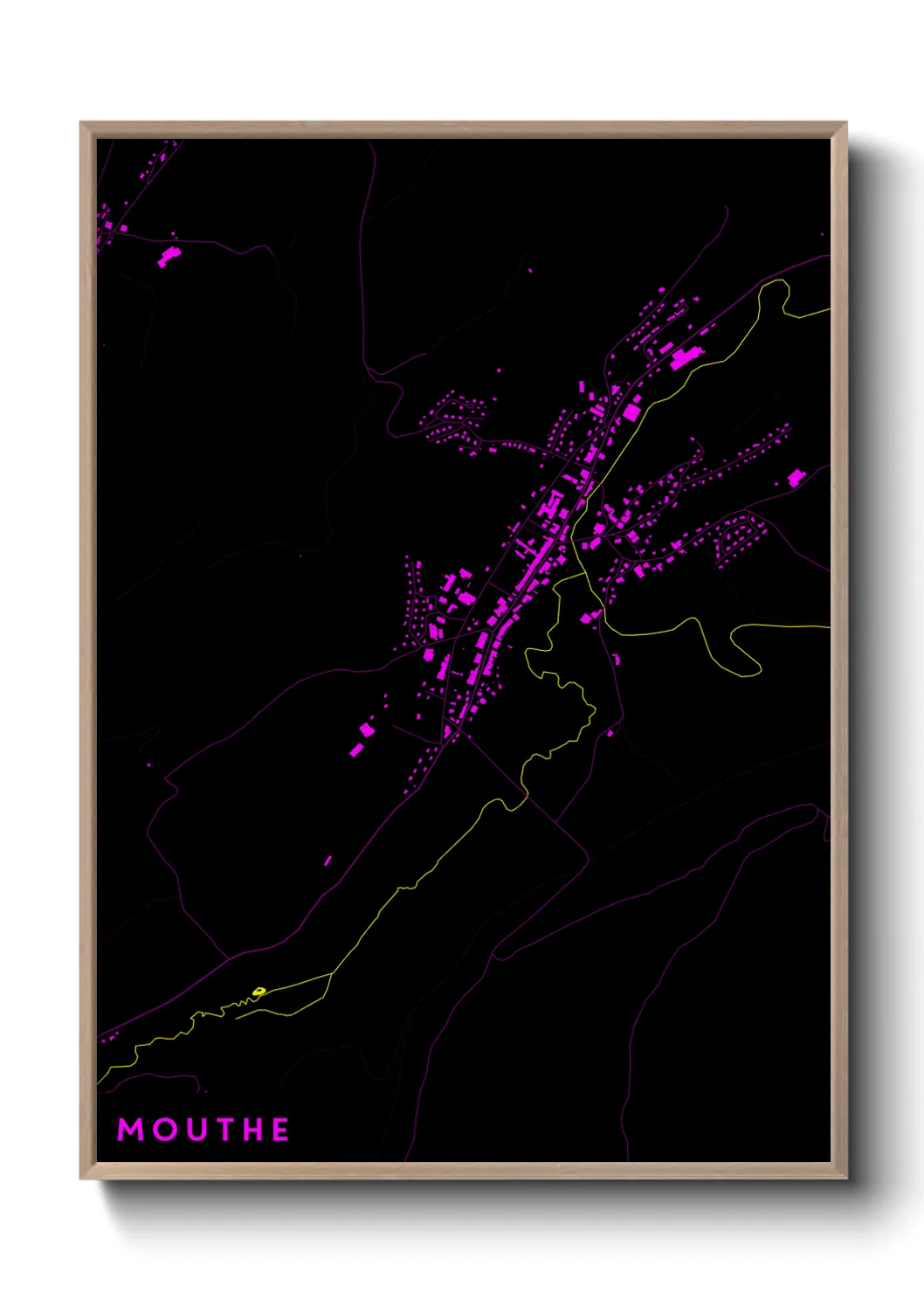Une affiche de carte sur Mouthe