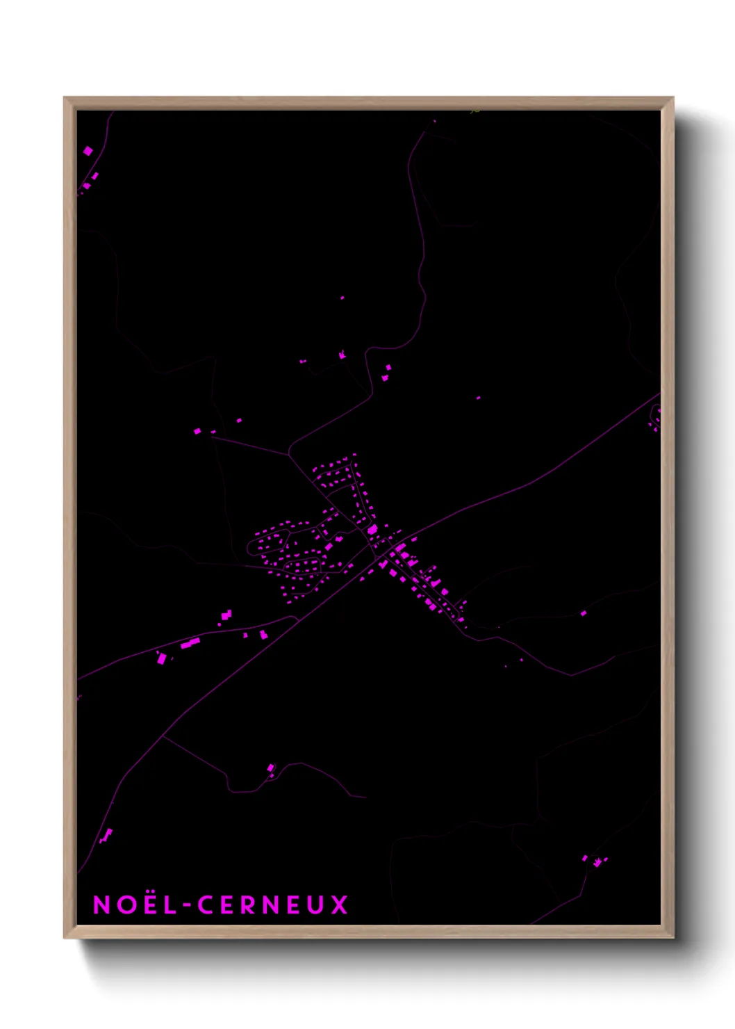 Une affiche de carte sur Noël-Cerneux