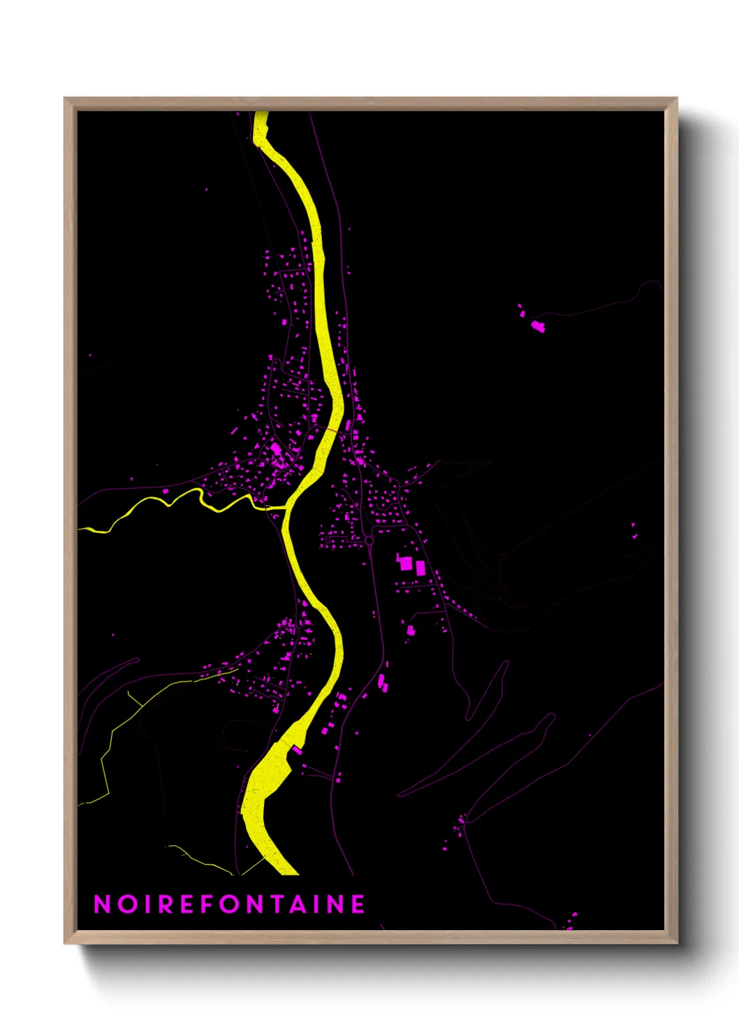 Une affiche de carte sur Noirefontaine