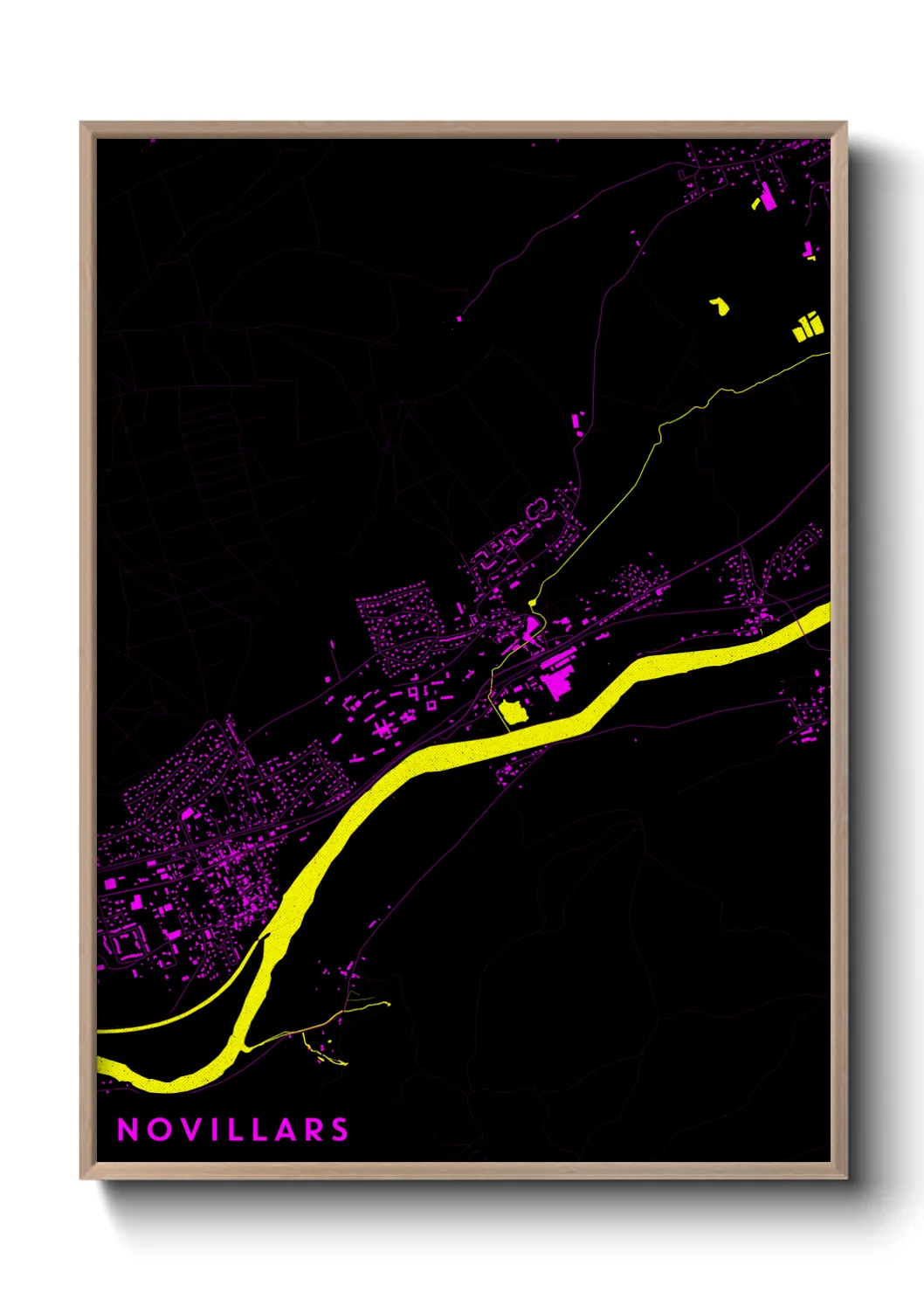 Une affiche de carte sur Novillars