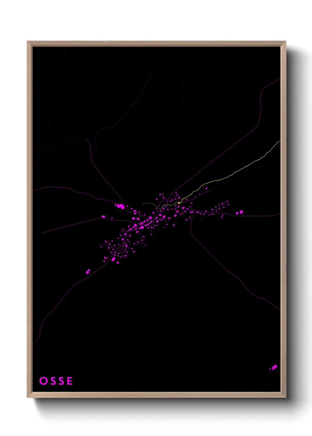 Une affiche de carte sur Osse