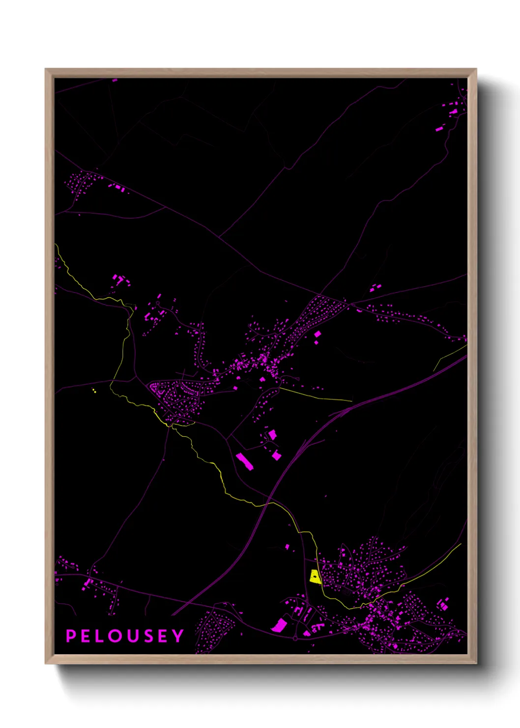 Une affiche de carte sur Pelousey