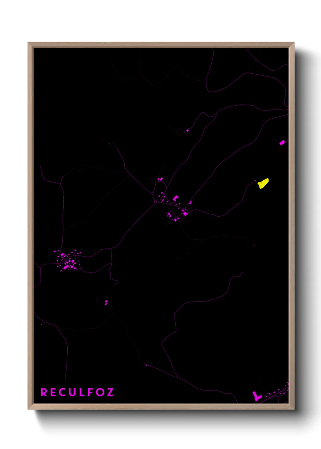 Une affiche de carte sur Reculfoz
