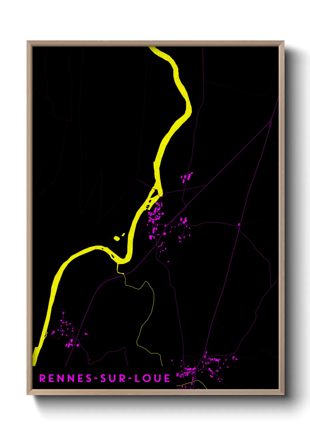 Un poster carteRennes-sur-Loue