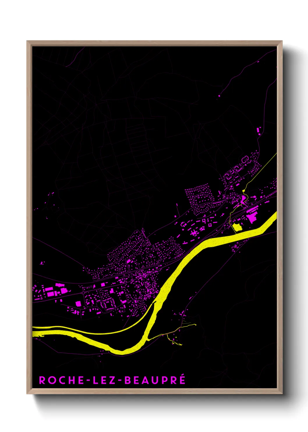 Une affiche de carte sur Roche-lez-Beaupré