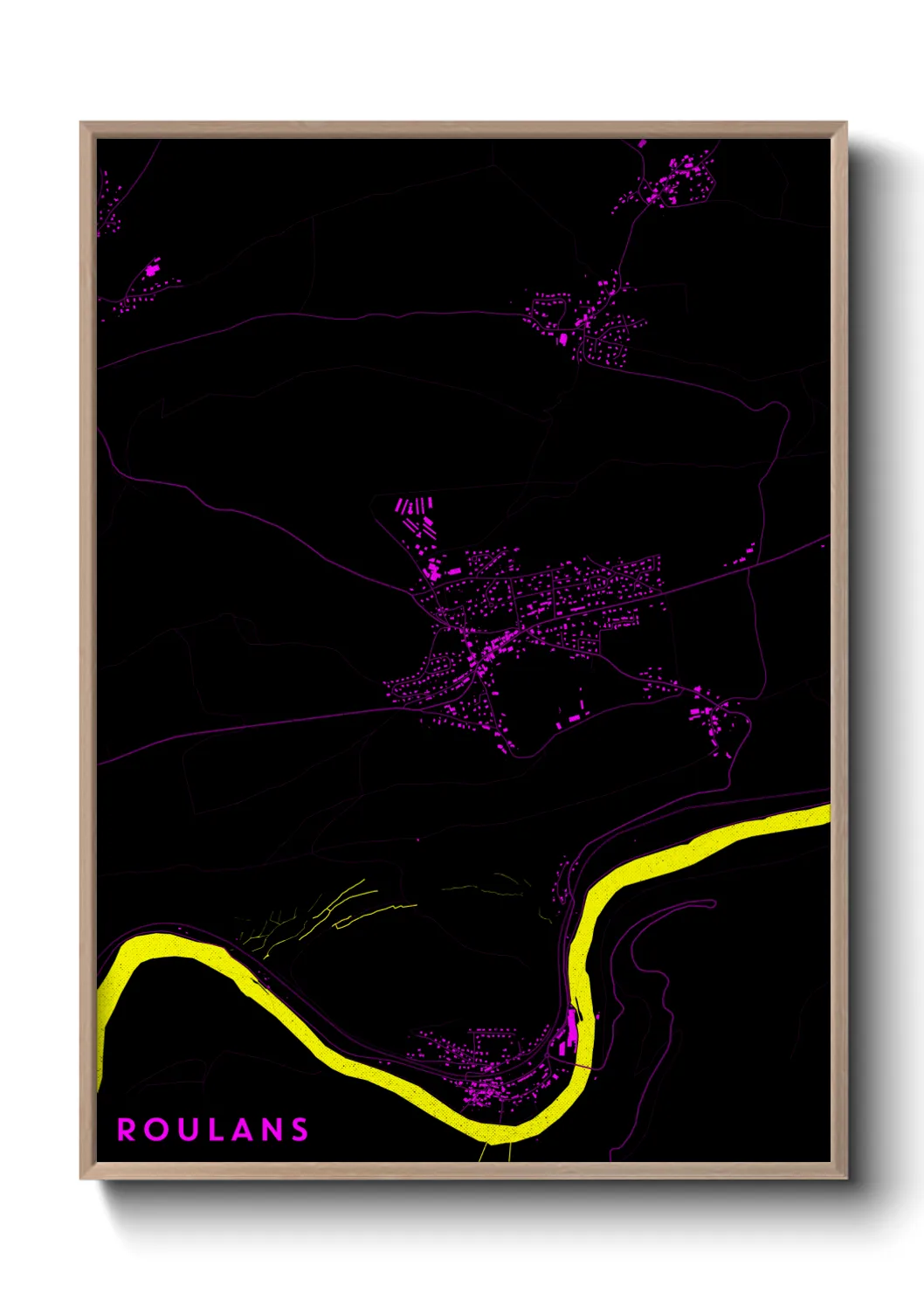 Une affiche de carte sur Roulans