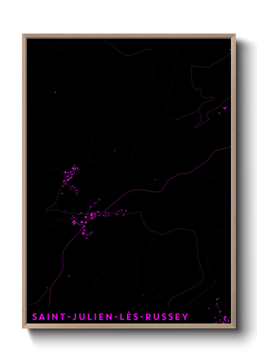 Une affiche de carte sur Saint-Julien-lès-Russey