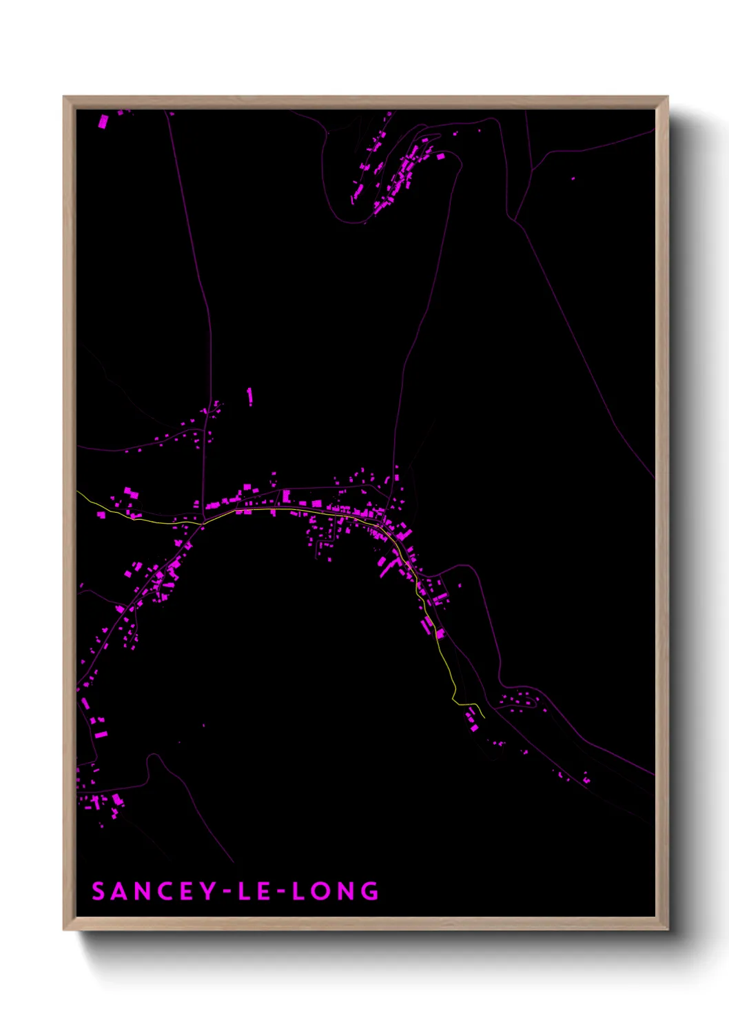 Une affiche de carte sur Sancey-le-Long