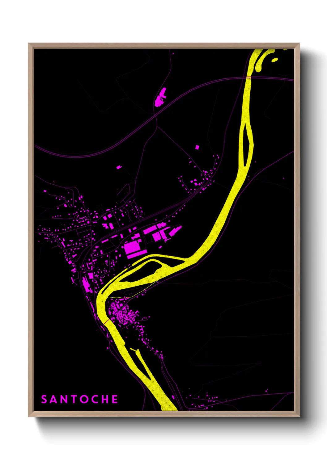 Une affiche de carte sur Santoche