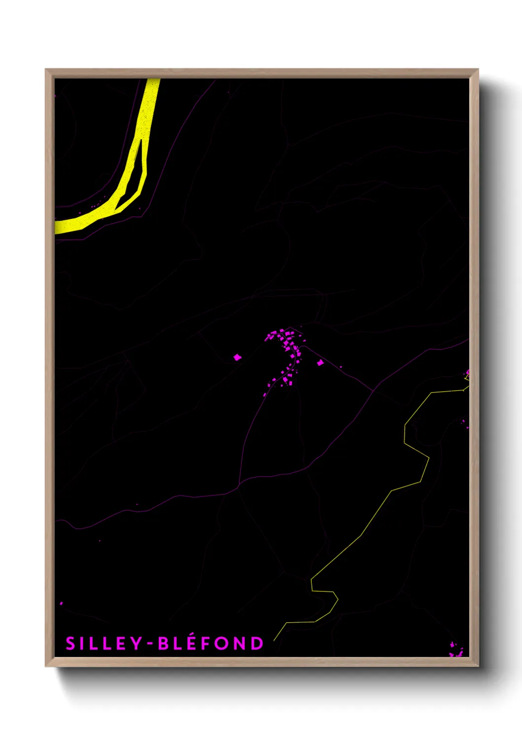 Une affiche de carte sur Silley-Bléfond