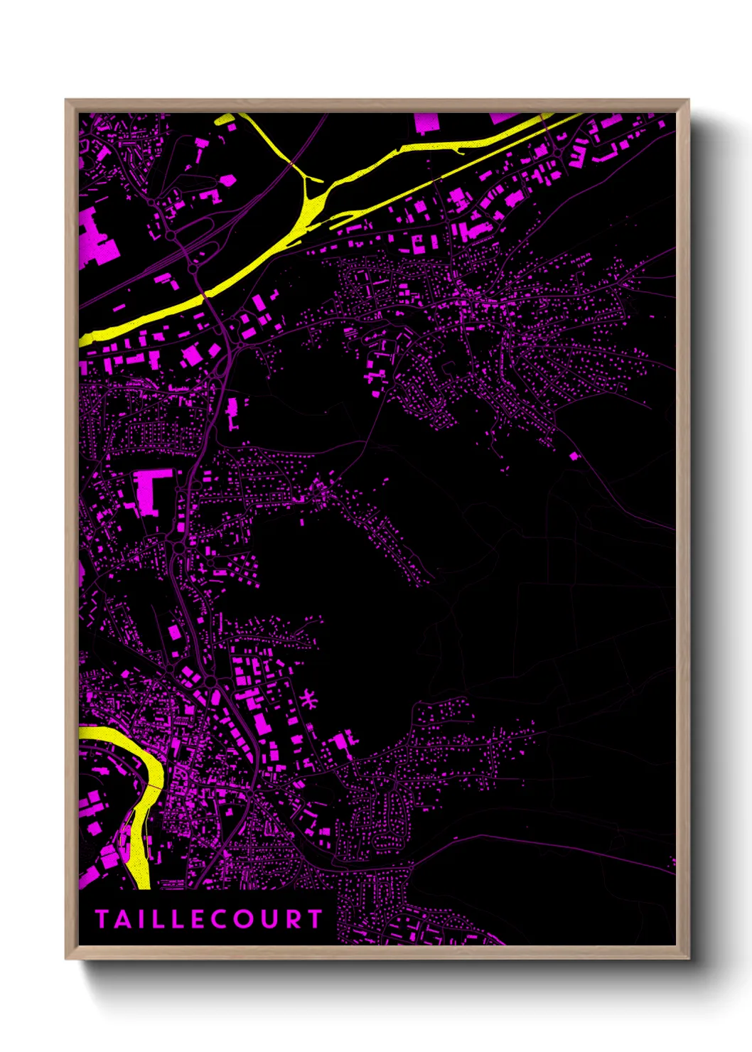 Une affiche de carte sur Taillecourt