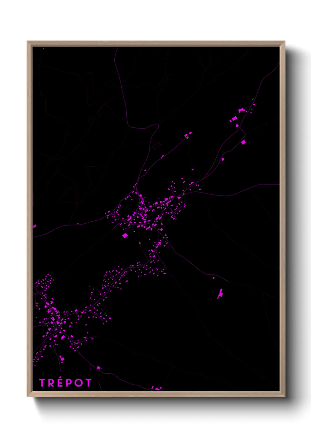 Une affiche de carte sur Trépot