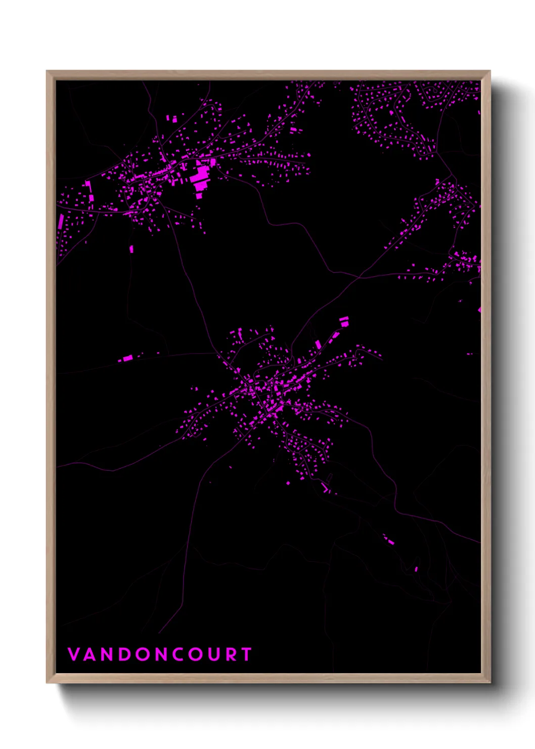 Une affiche de carte sur Vandoncourt
