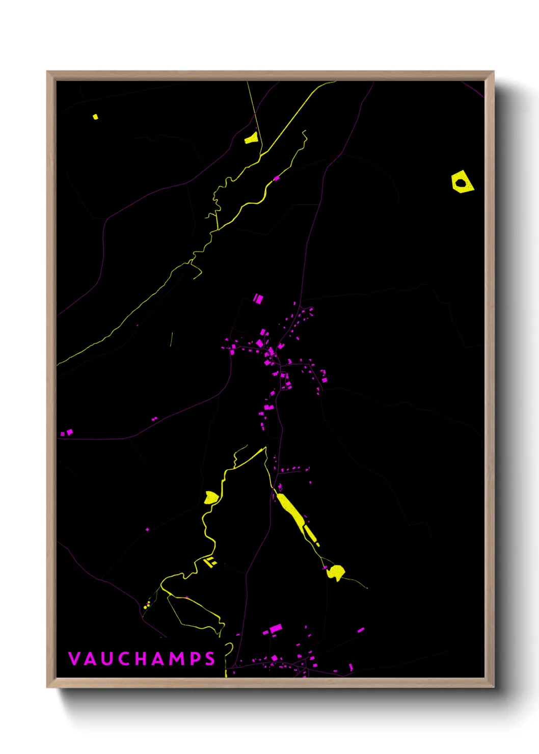 Une affiche de carte sur Vauchamps