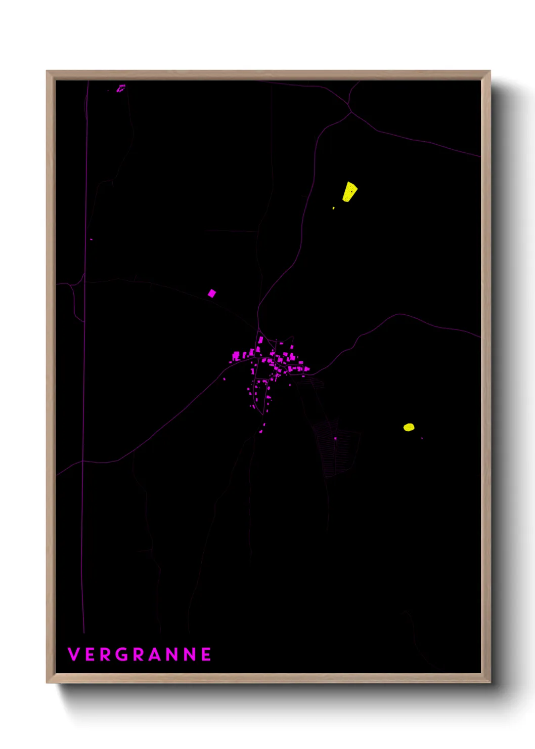 Une affiche de carte sur Vergranne