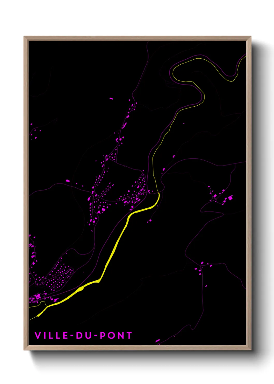 Une affiche de carte sur Ville-du-Pont
