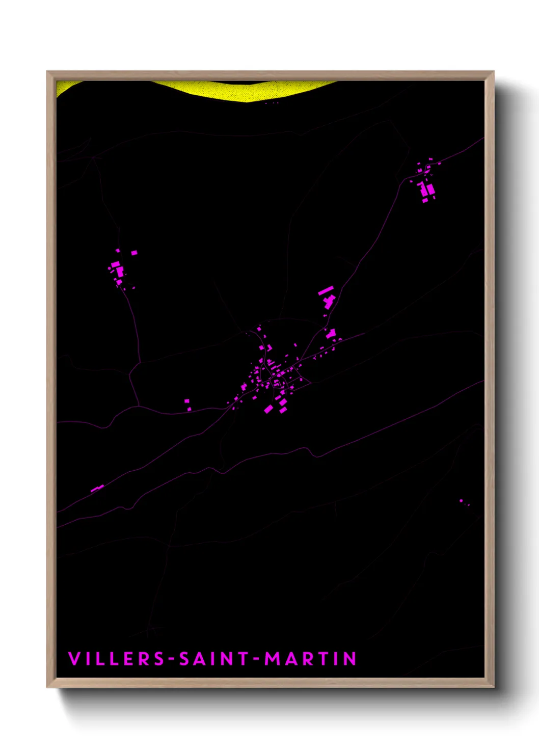 Une affiche de carte sur Villers-Saint-Martin