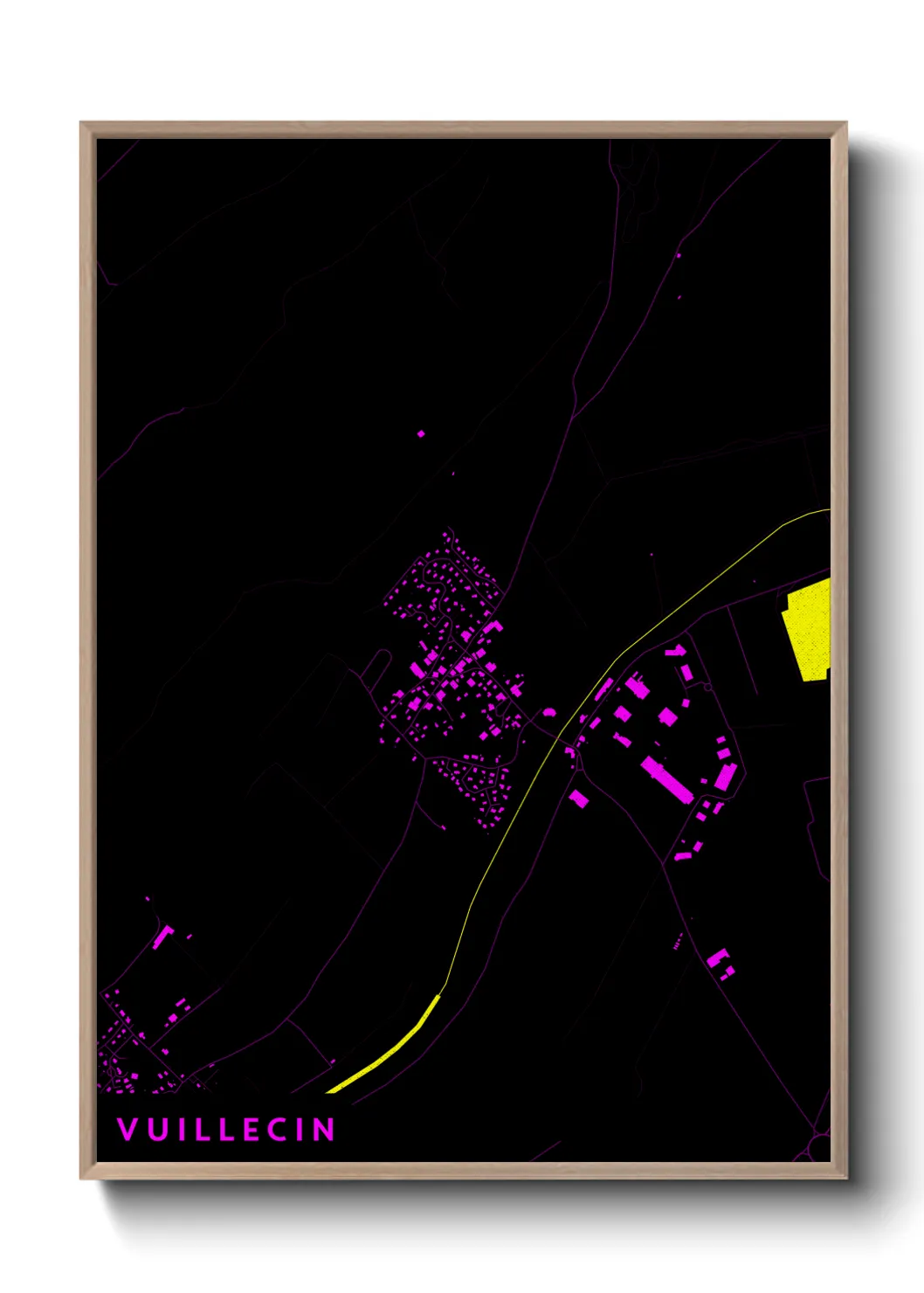 Une affiche de carte sur Vuillecin