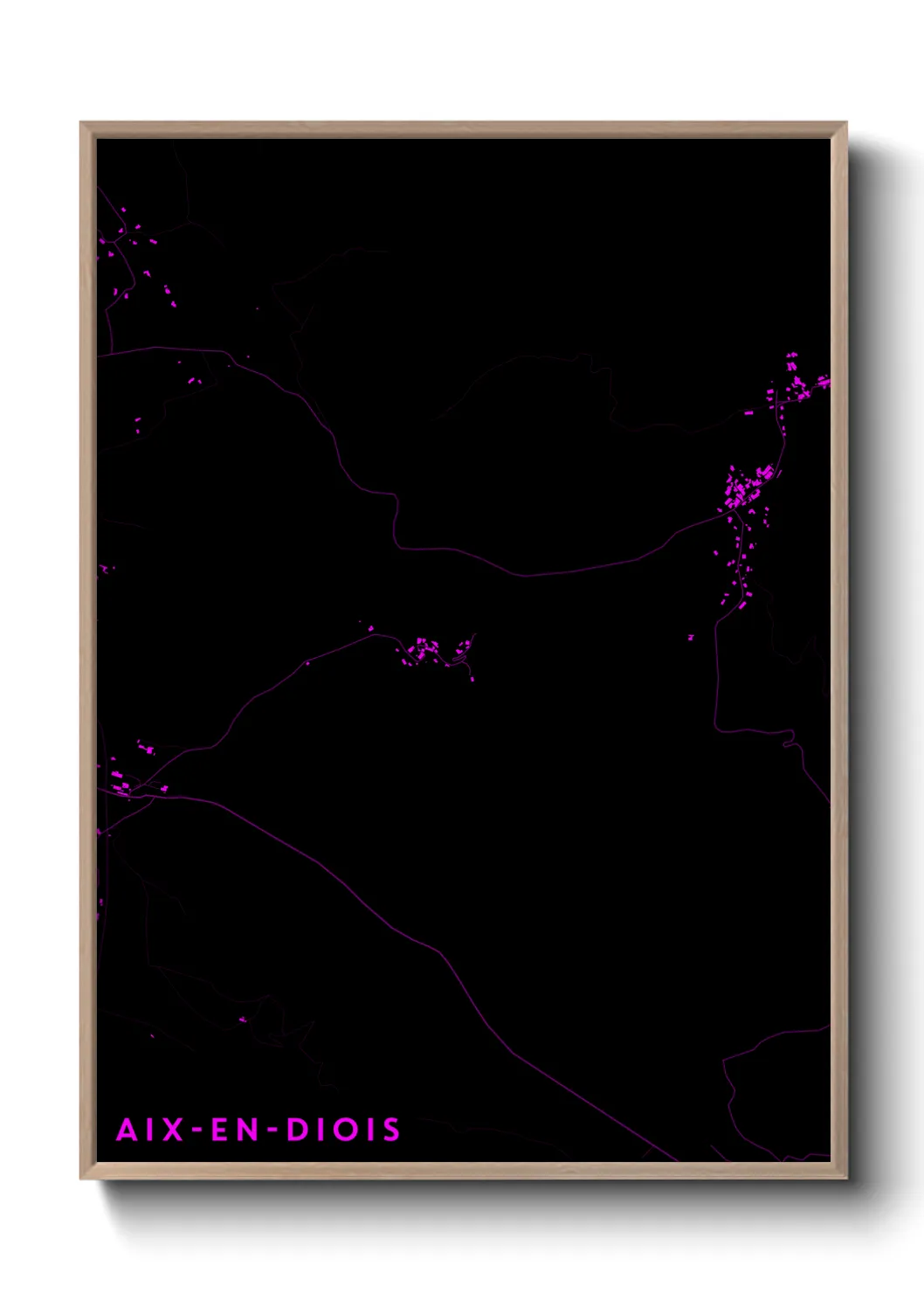 Une affiche de carte sur Aix-en-Diois