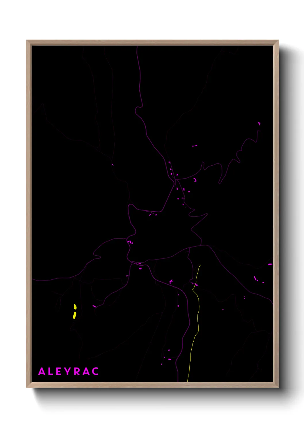Une affiche de carte sur Aleyrac