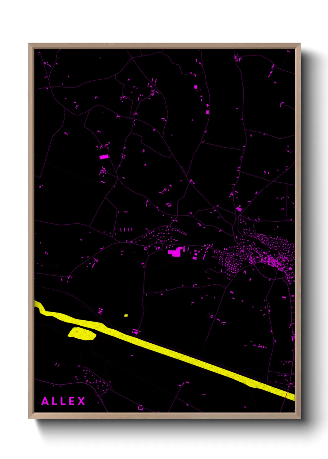 Une affiche de carte sur Allex