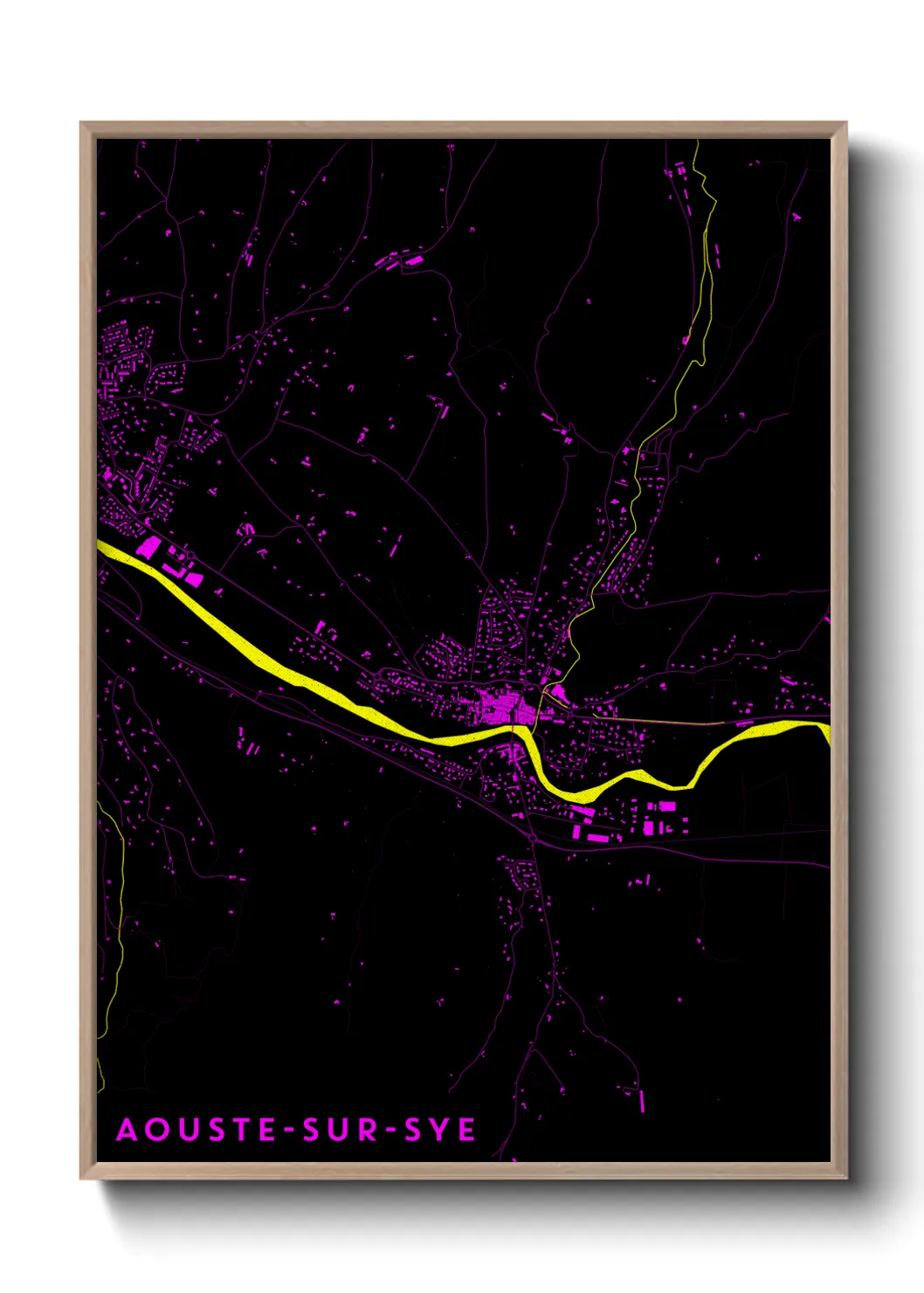 Une affiche de carte sur Aouste-sur-Sye