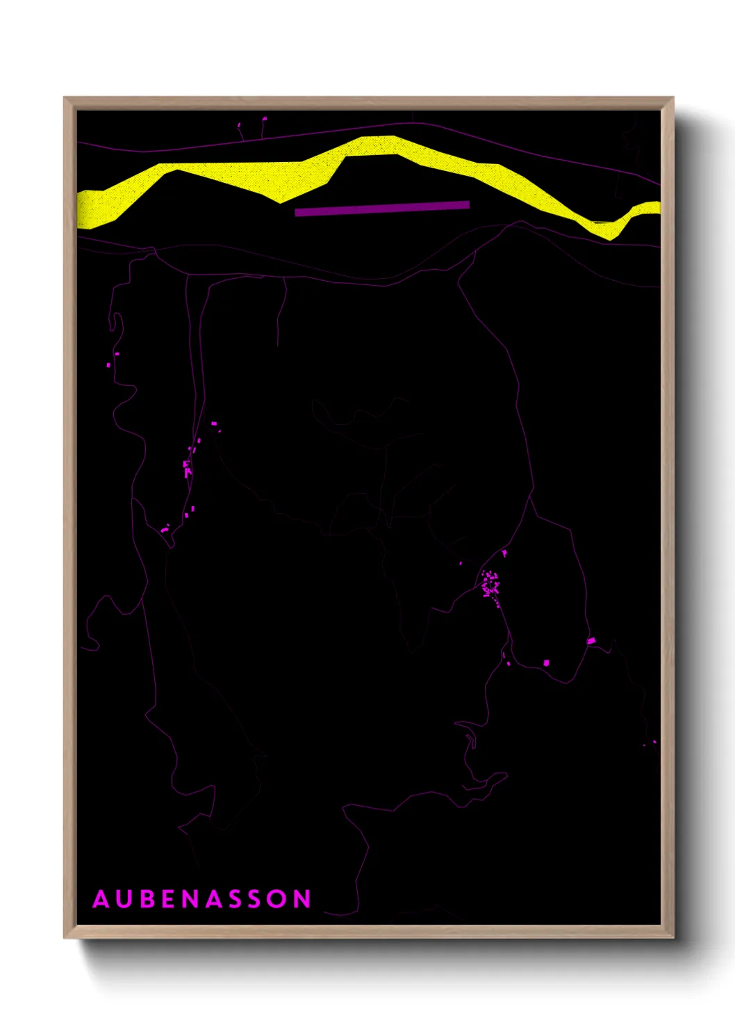 Une affiche de carte sur Aubenasson