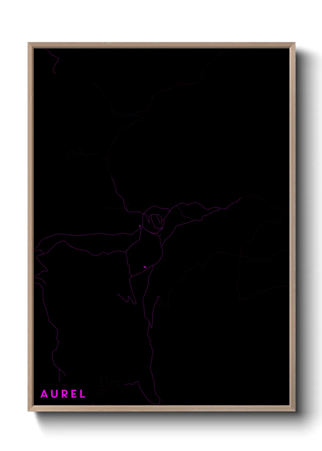 Une affiche de carte sur Aurel