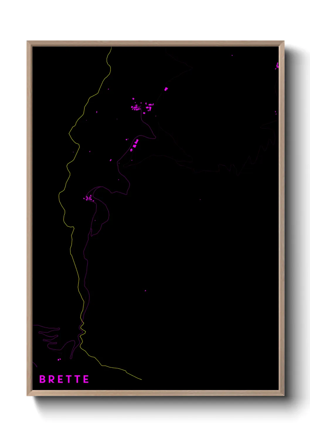 Une affiche de carte sur Brette