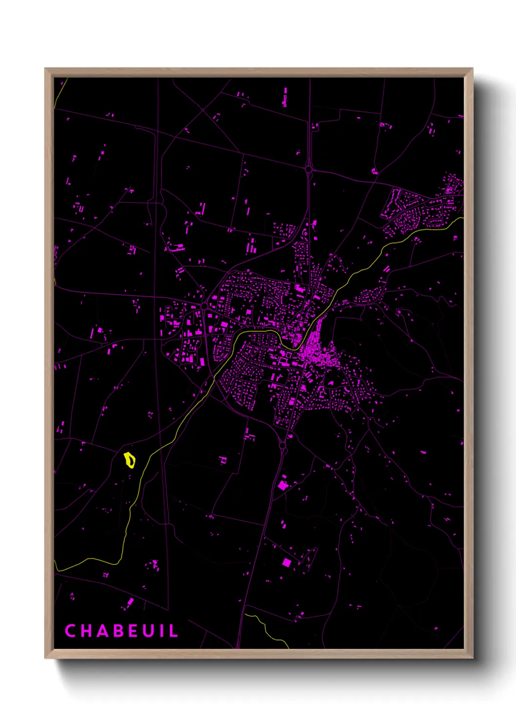 Une affiche de carte sur Chabeuil