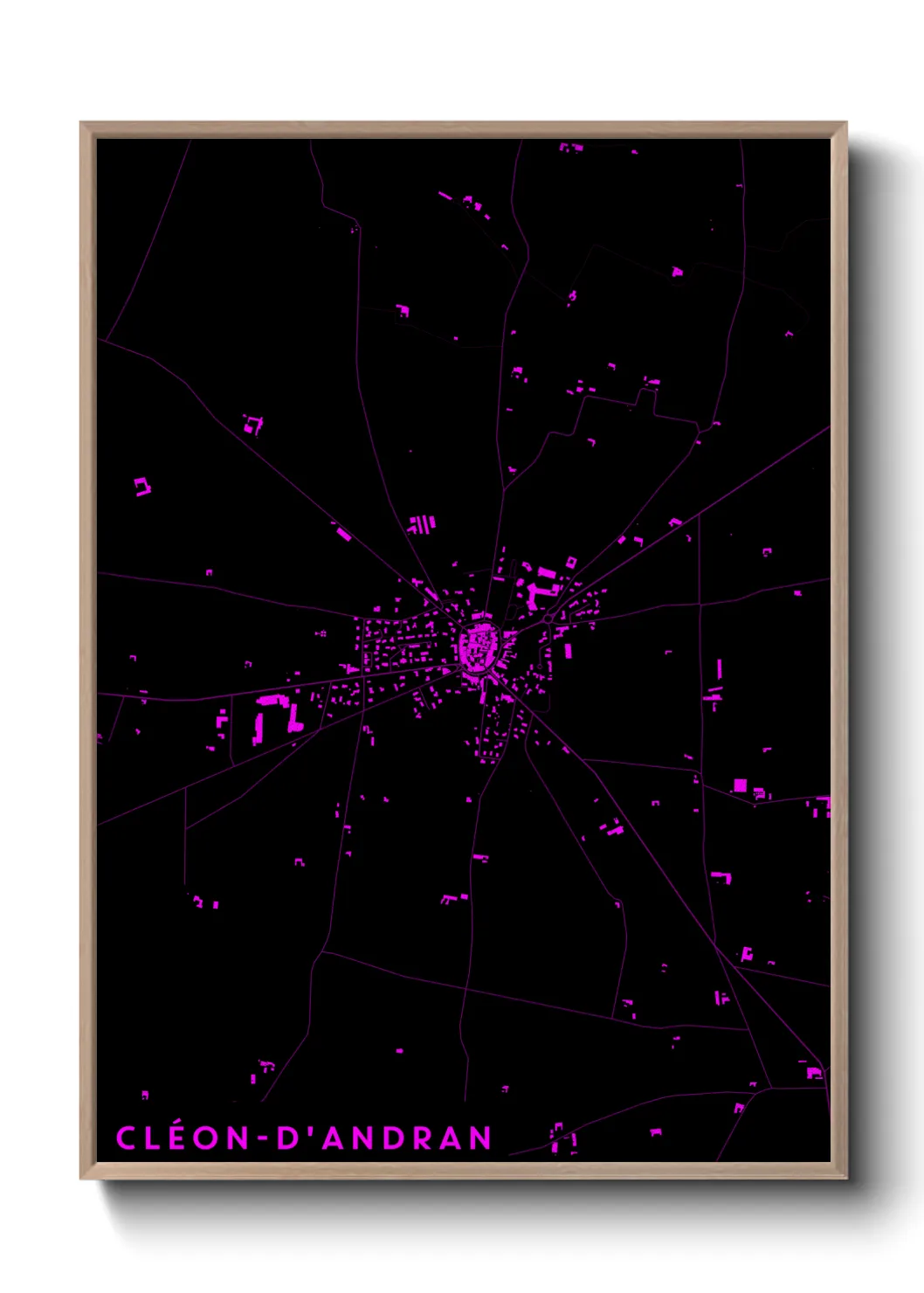 Une affiche de carte sur Cléon-d'Andran