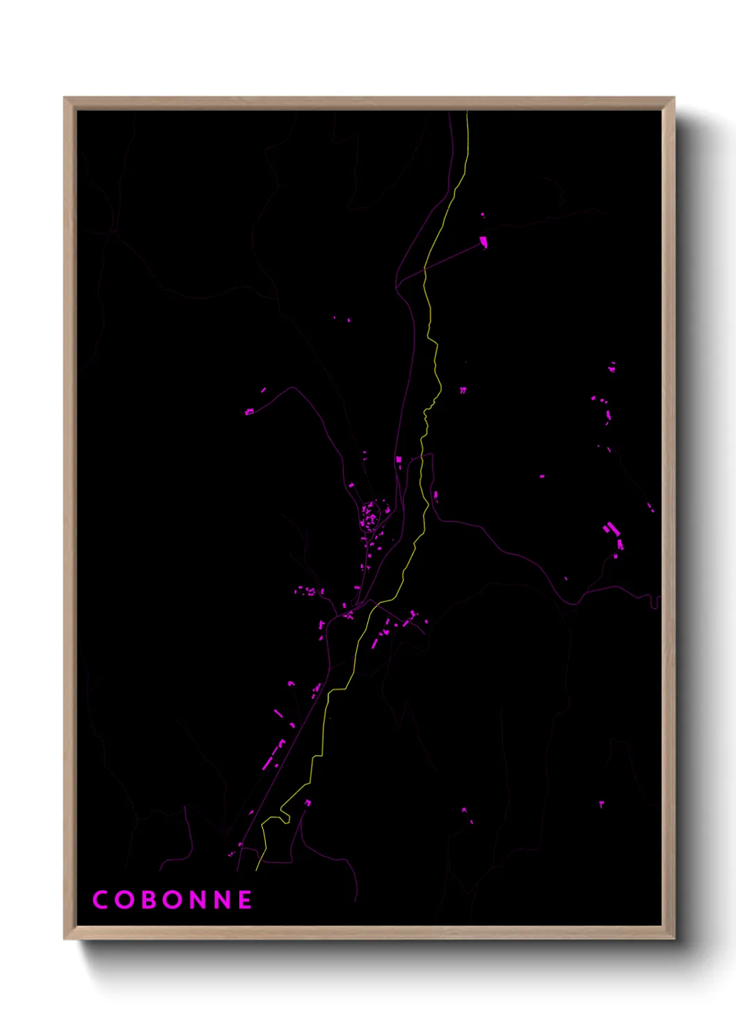 Une affiche de carte sur Cobonne