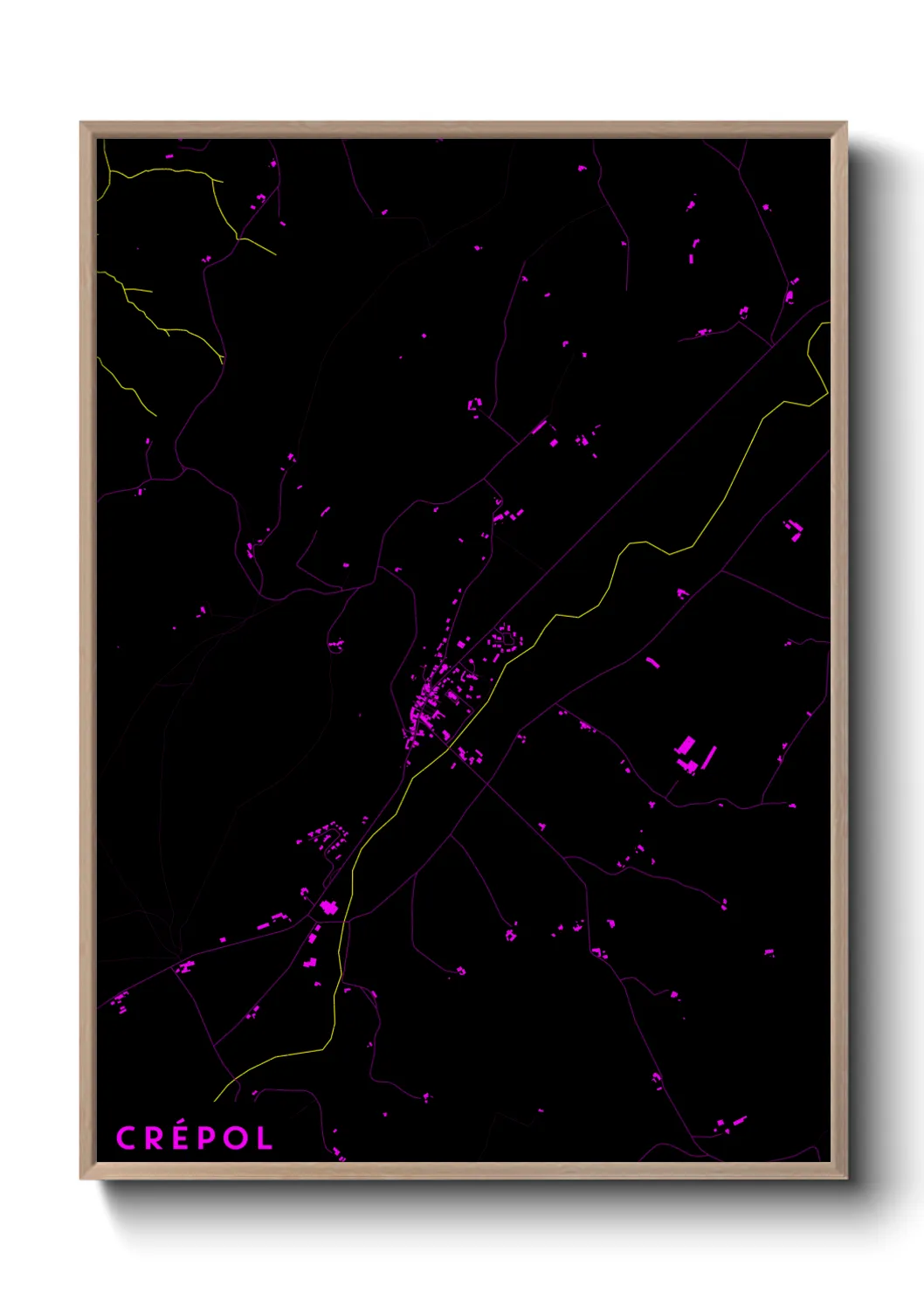 Une affiche de carte sur Crépol