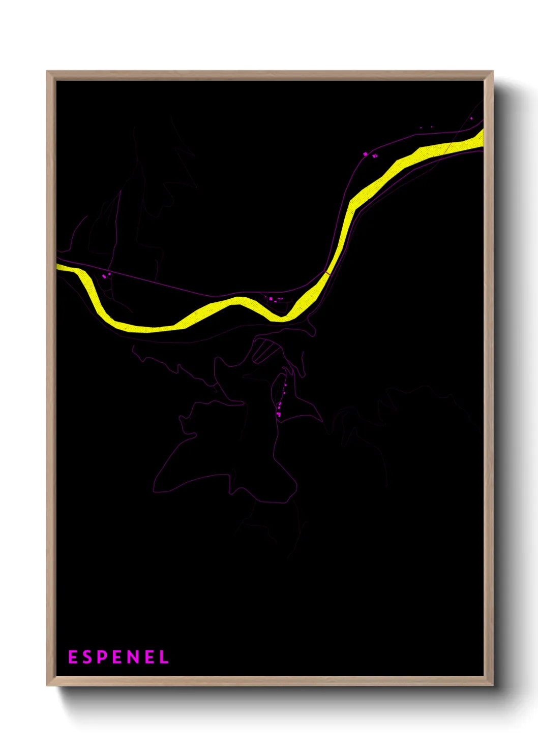 Une affiche de carte sur Espenel