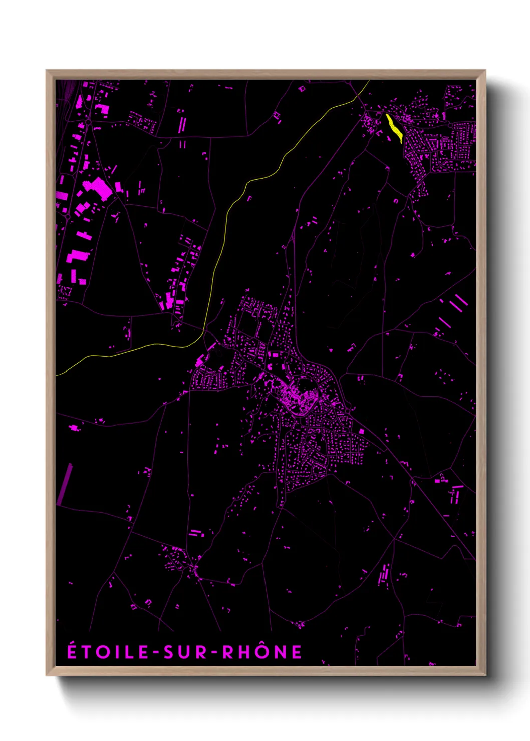Une affiche de carte sur Étoile-sur-Rhône