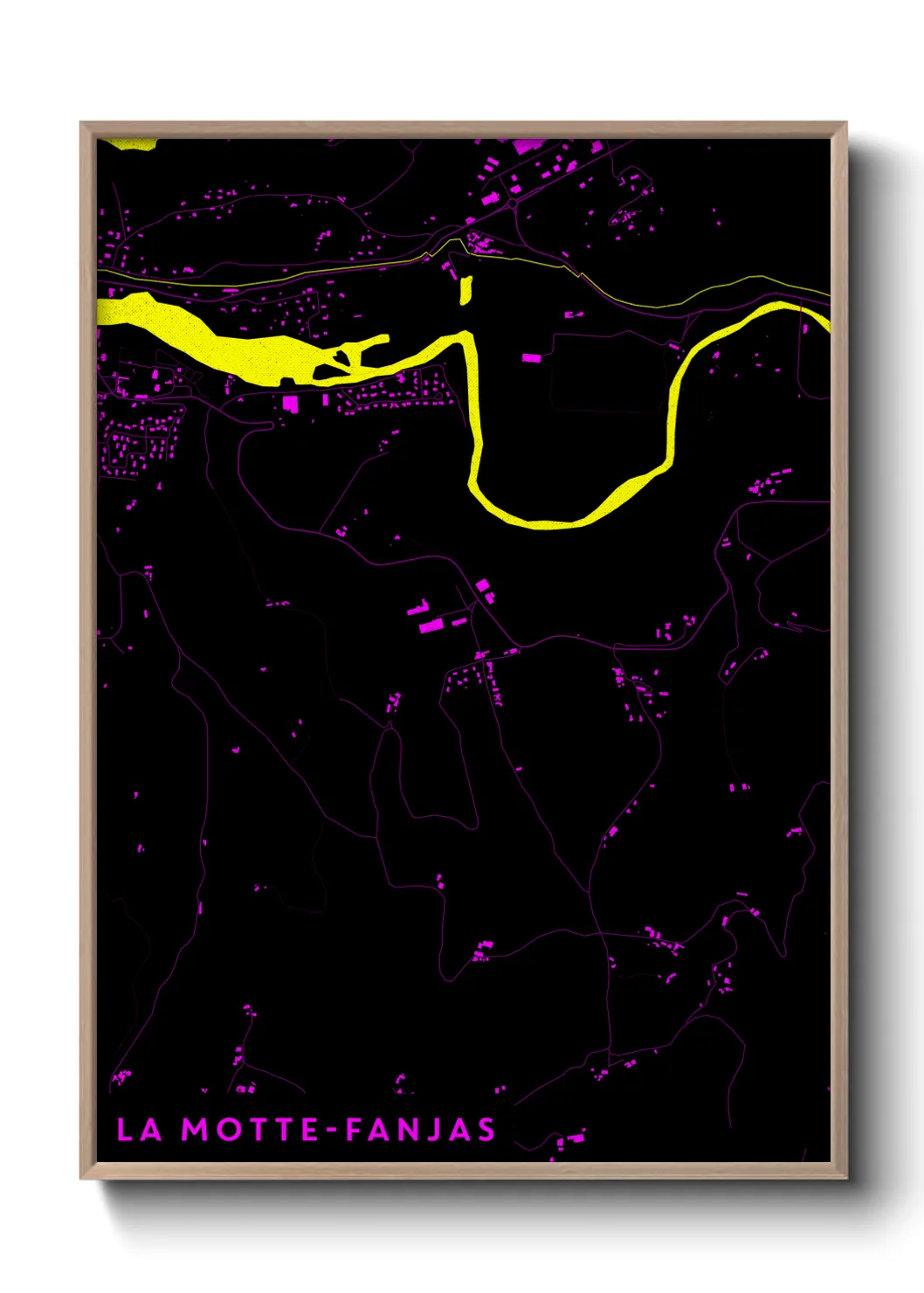 Une affiche de carte sur La Motte-Fanjas