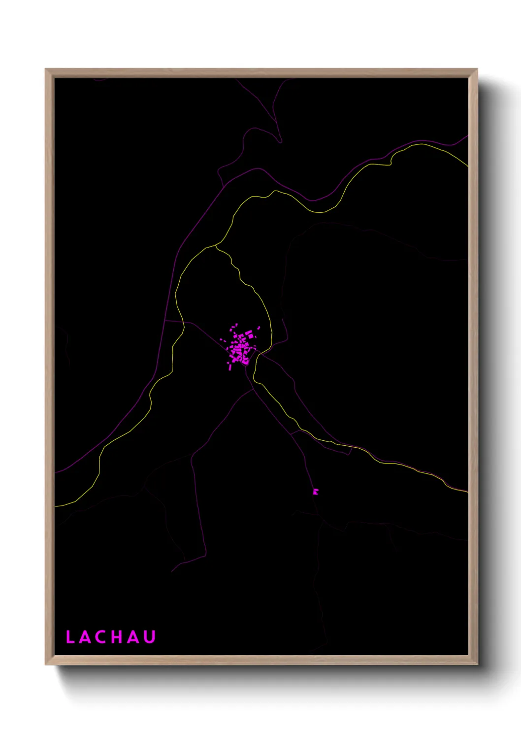 Une affiche de carte sur Lachau