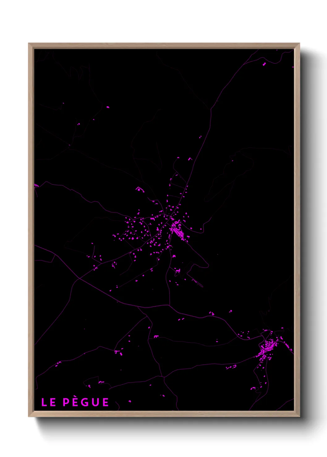 Une affiche de carte sur Le Pègue