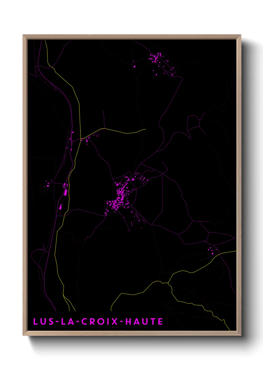 Une affiche de carte sur Lus-la-Croix-Haute