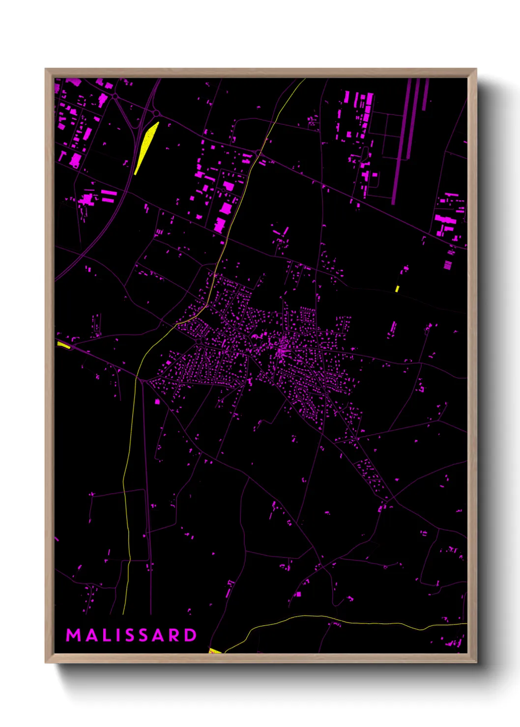 Une affiche de carte sur Malissard