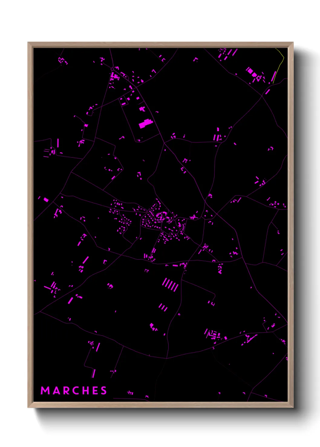 Une affiche de carte sur Marches