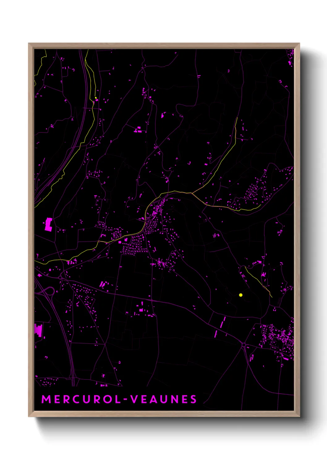 Une affiche de carte sur Mercurol-Veaunes