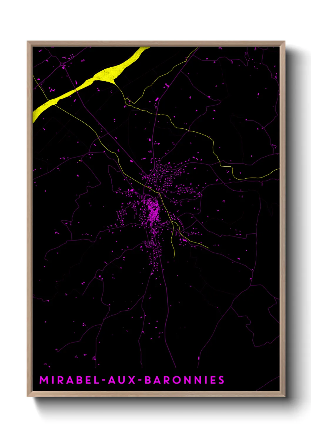 Une affiche de carte sur Mirabel-aux-Baronnies