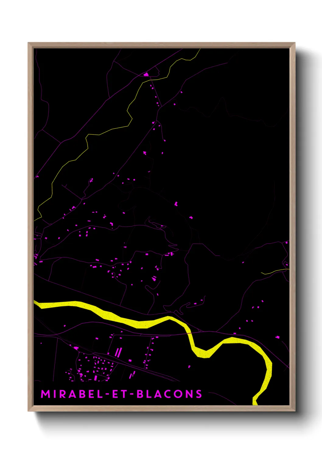 Une affiche de carte sur Mirabel-et-Blacons
