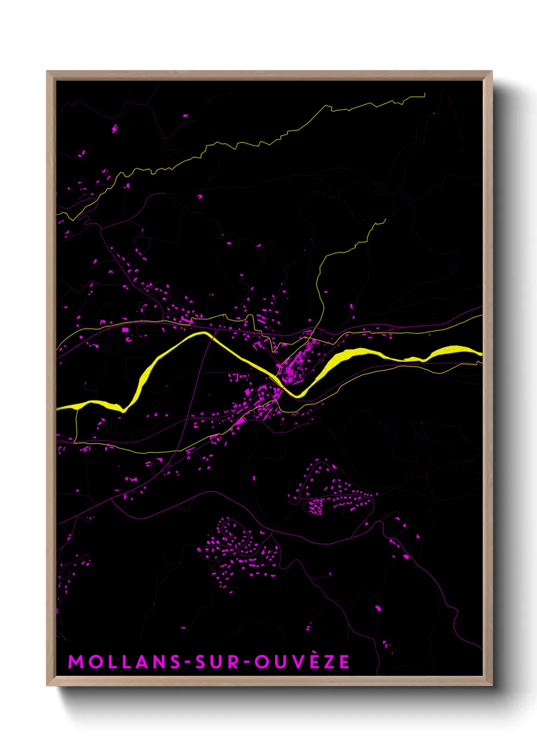 Une affiche de carte sur Mollans-sur-Ouvèze
