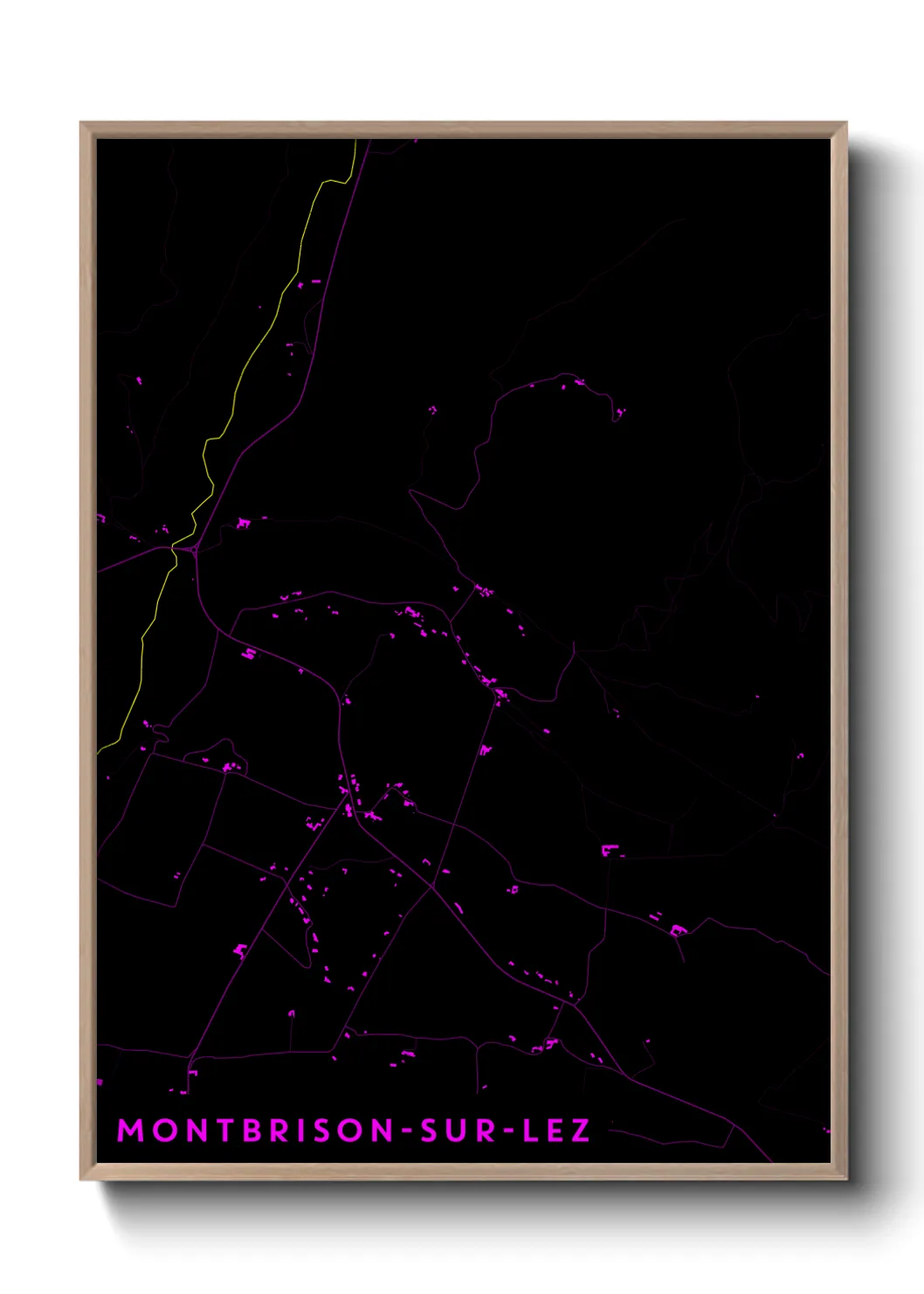 Une affiche de carte sur Montbrison-sur-Lez