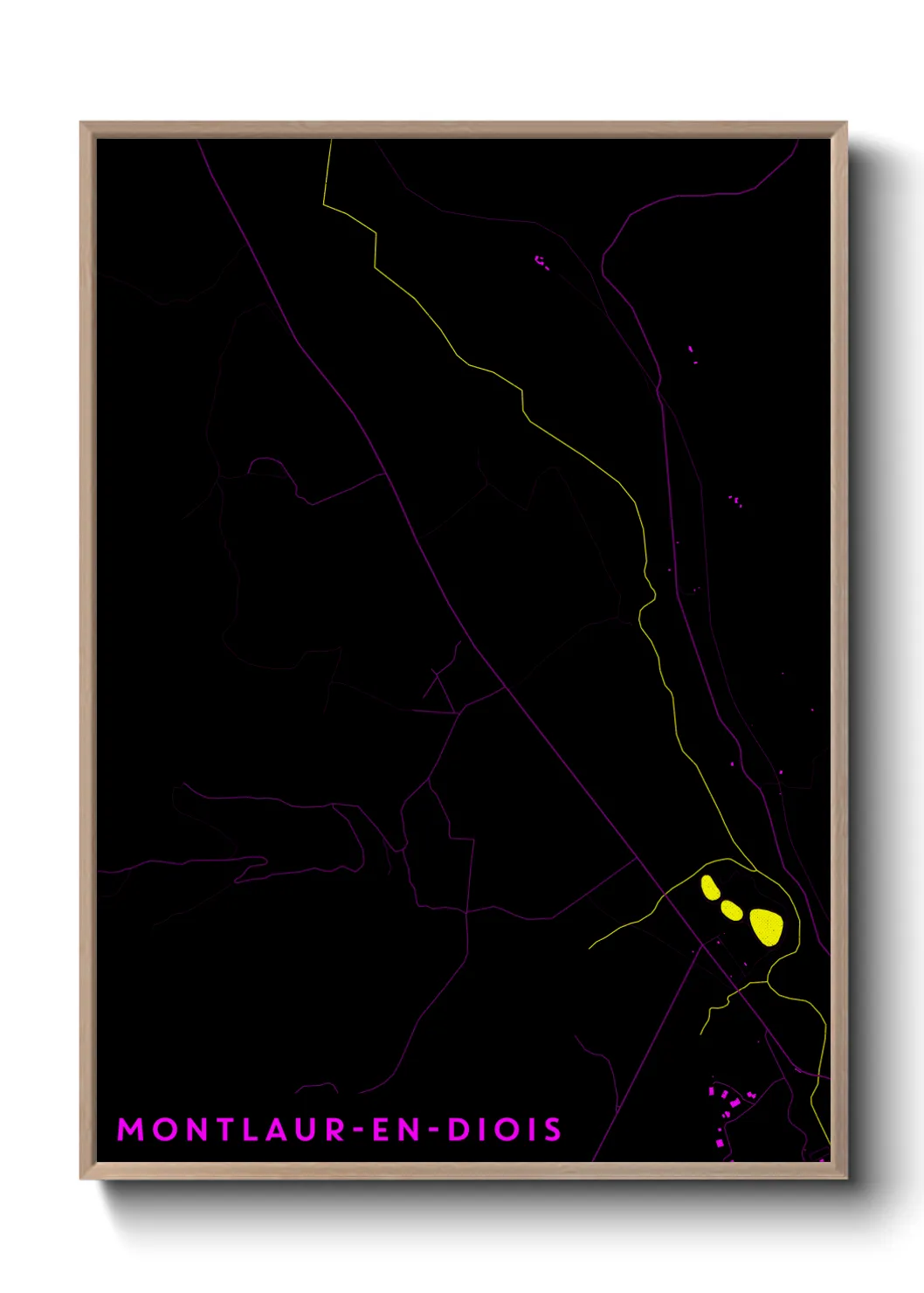 Un poster carteMontlaur-en-Diois