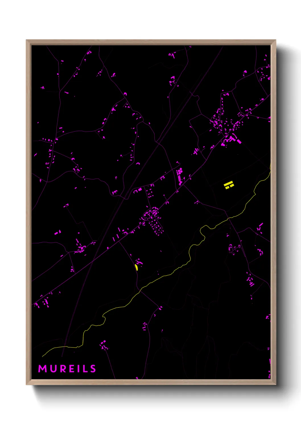 Une affiche de carte sur Mureils