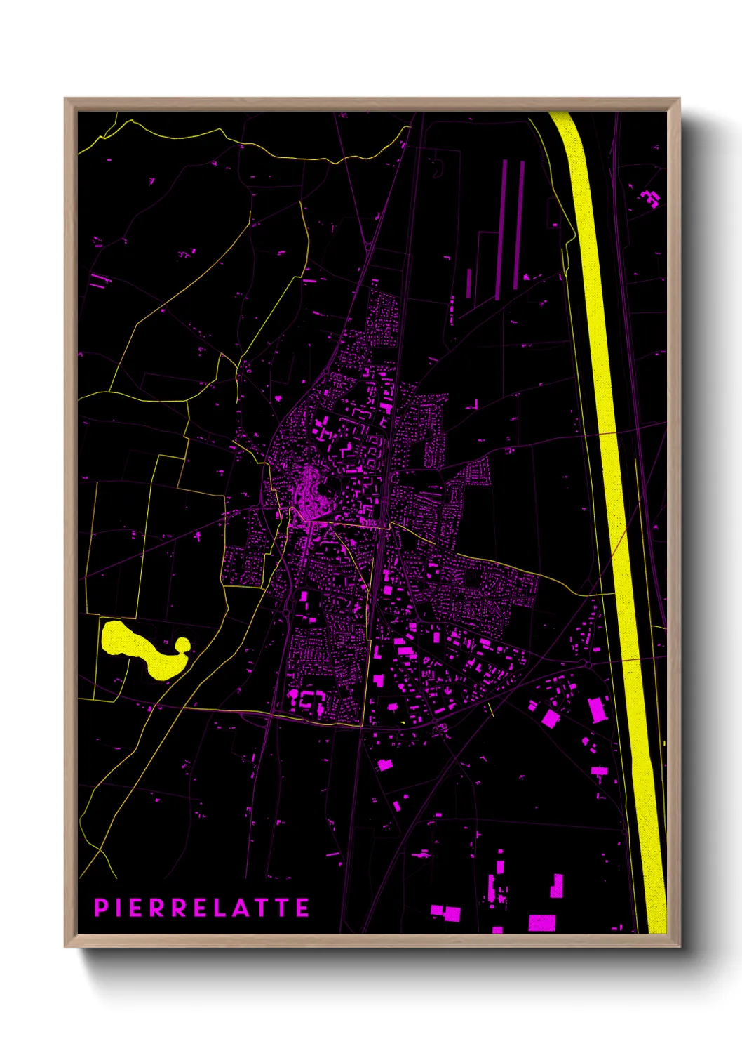 Une affiche de carte sur Pierrelatte