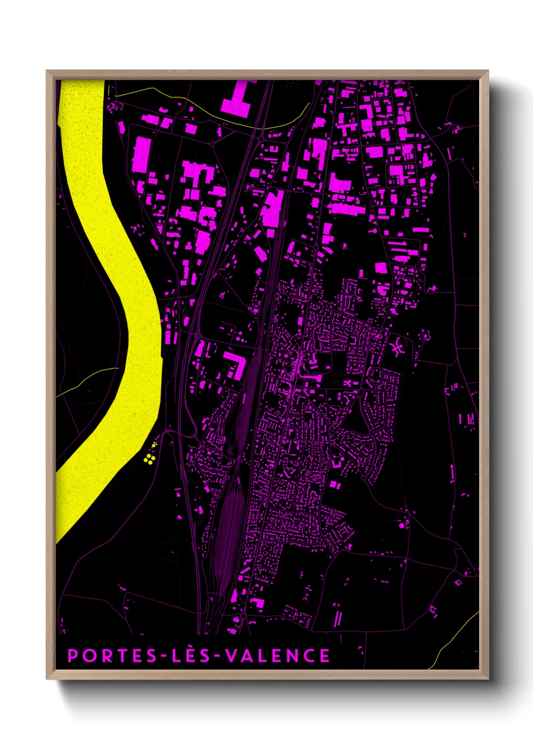 Un poster cartePortes-lès-Valence